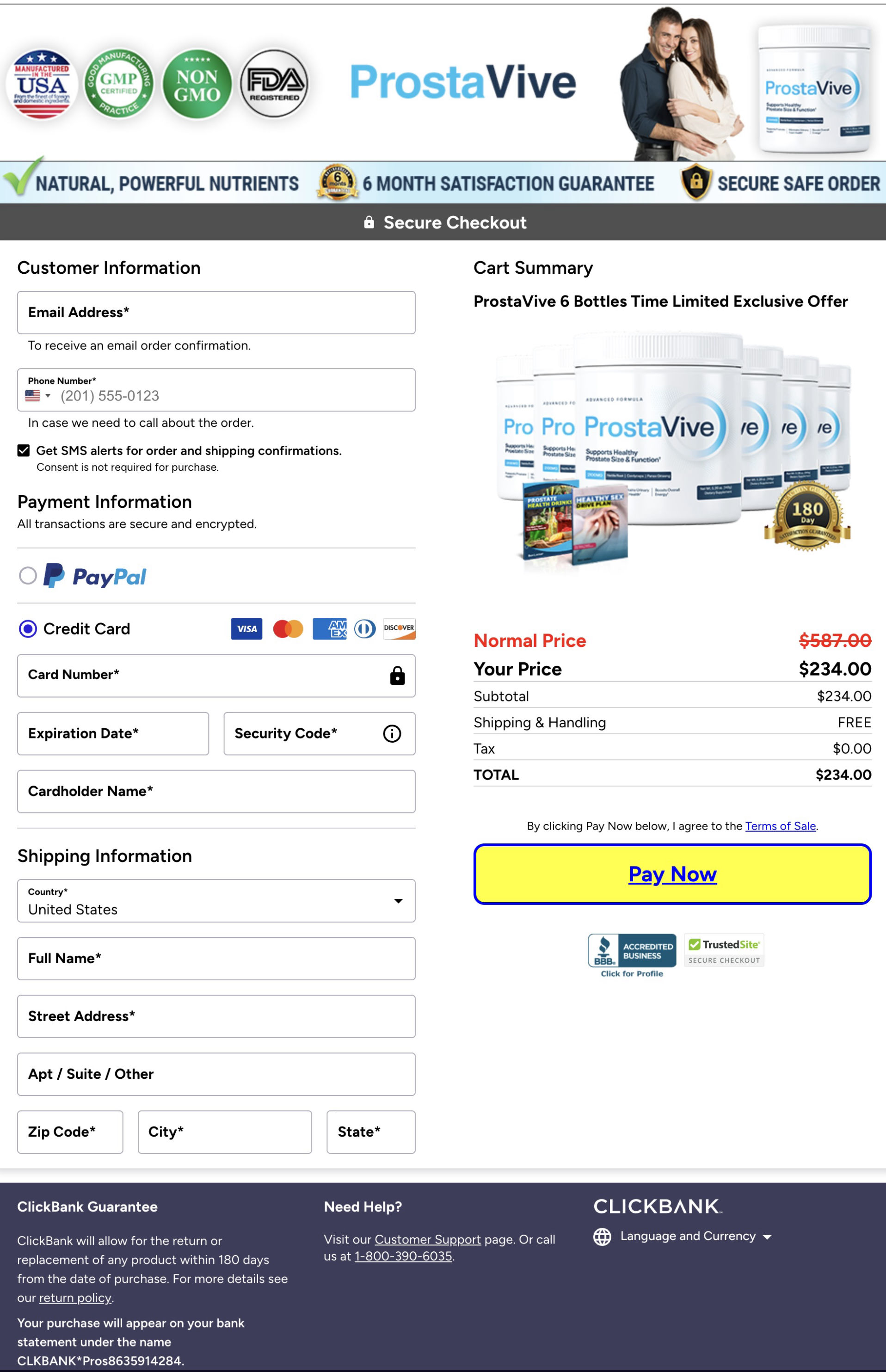 prostavive-checkout-page